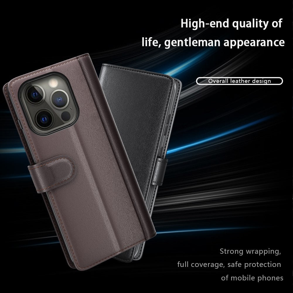 iPhone 13 Pro Max Echtleder Hülle mit Kartenfach