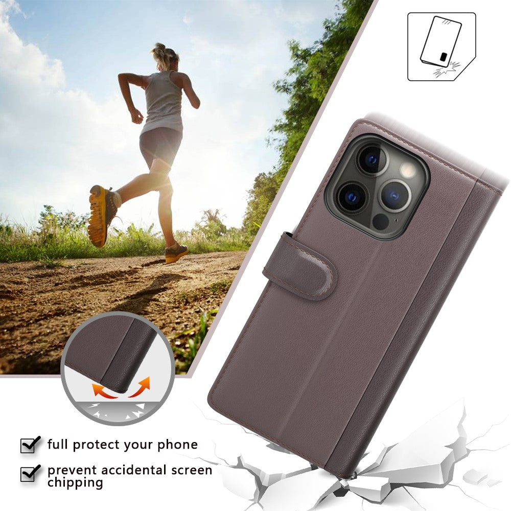iPhone 13 Pro Max Echtleder Hülle mit Kartenfach