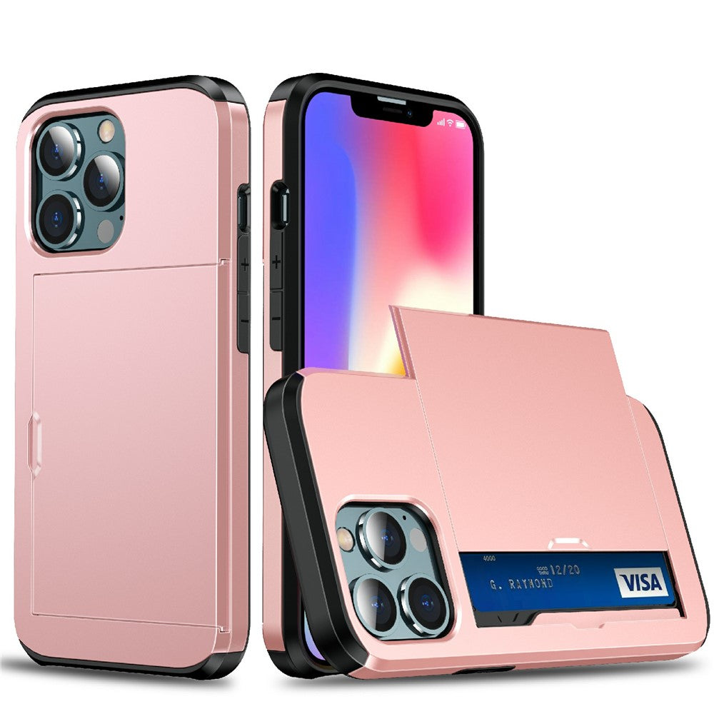 iPhone 13 Pro Schiebekartensteckplatz-Hülle – Mit Kratzfestem Design