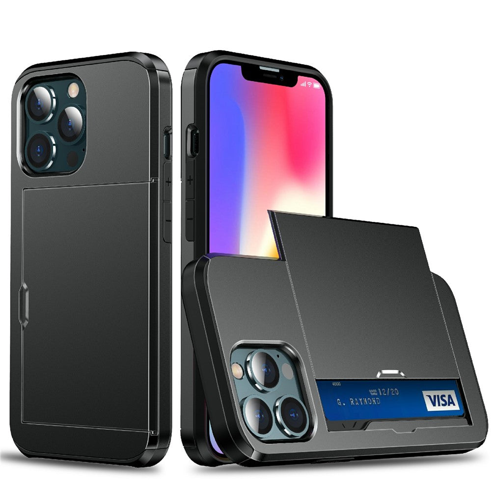 iPhone 13 Pro Schiebekartensteckplatz-Hülle – Mit Kratzfestem Design