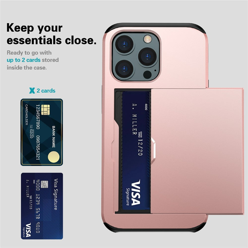 iPhone 13 Pro Max Schiebekartensteckplatz-Hülle – Mit Kratzfestem Design