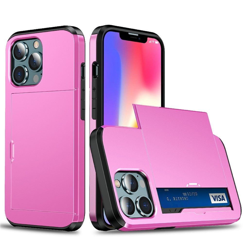 iPhone 13 Pro Max Schiebekartensteckplatz-Hülle – Mit Kratzfestem Design