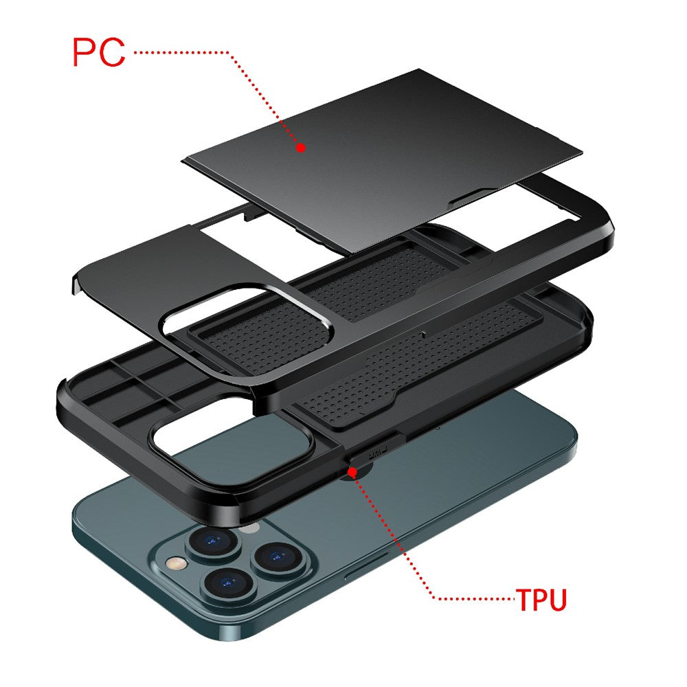 iPhone 13 Schiebekartensteckplatz-Hülle – Mit Kratzfestem Design