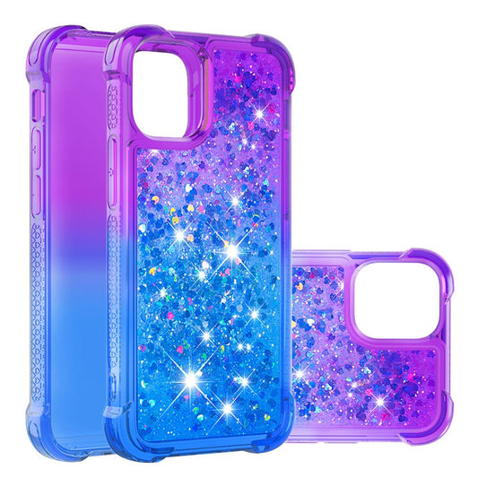 iPhone 13 Pro Max Glitter-Hülle – Farbverlauf mit funkelndem Puder