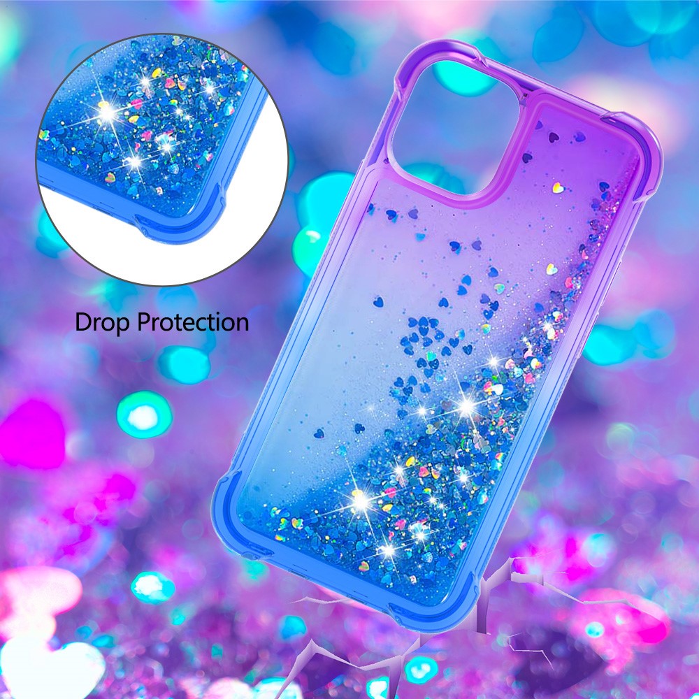 iPhone 13 Pro Max Glitter-Hülle – Farbverlauf mit funkelndem Puder