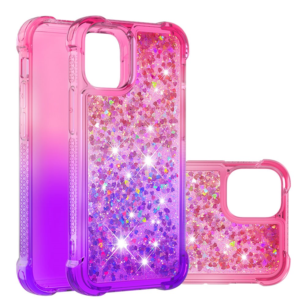 iPhone 13 Pro Glitter-Hülle – Farbverlauf mit funkelndem Puder