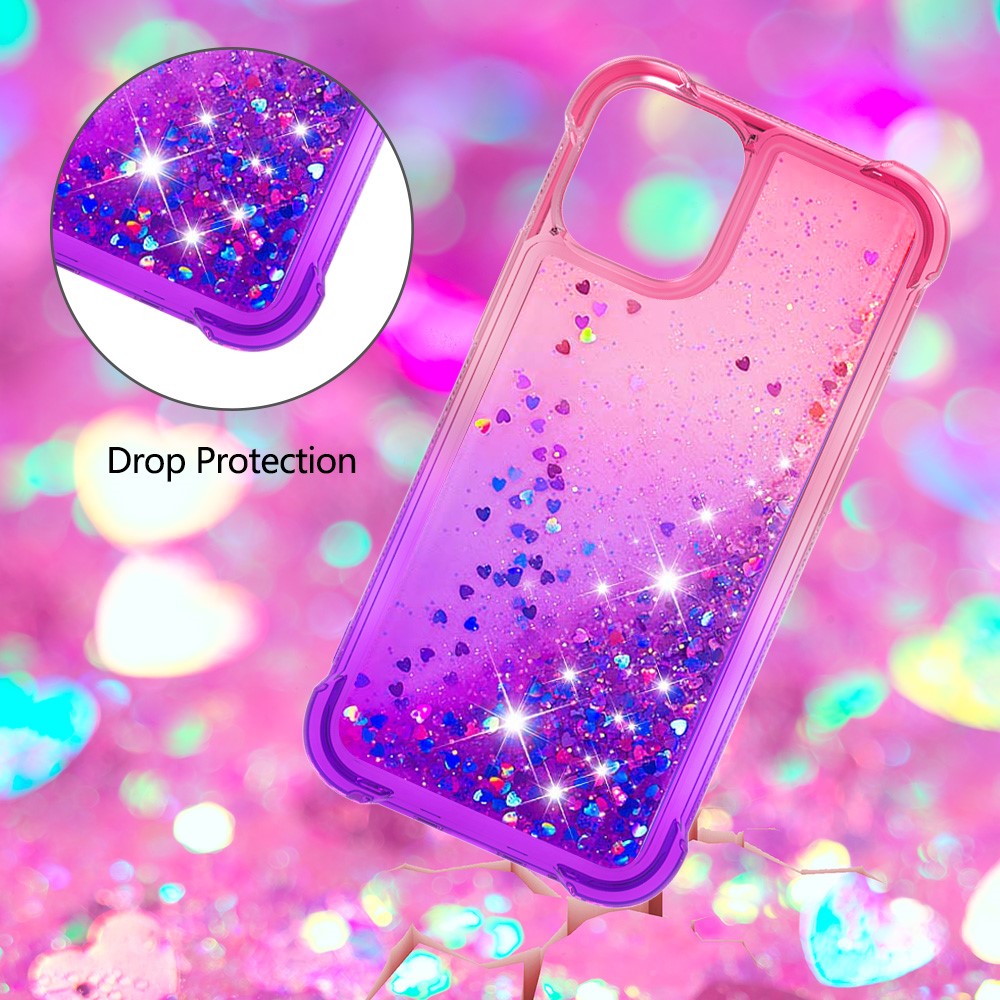 iPhone 13 Pro Glitter-Hülle – Farbverlauf mit funkelndem Puder
