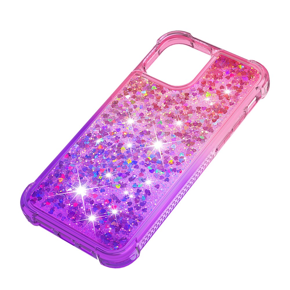 iPhone 13 Pro Glitter-Hülle – Farbverlauf mit funkelndem Puder