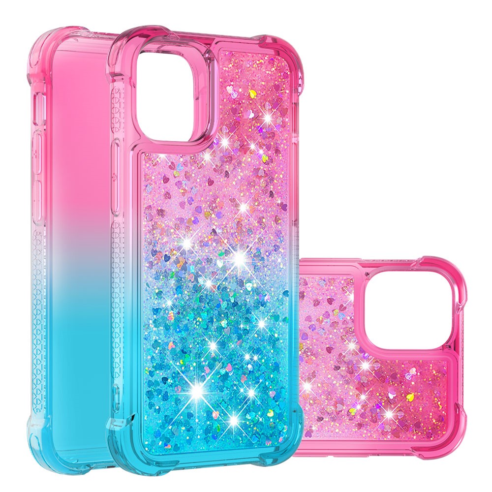 iPhone 13 Glitter-Hülle – Farbverlauf mit funkelndem Puder