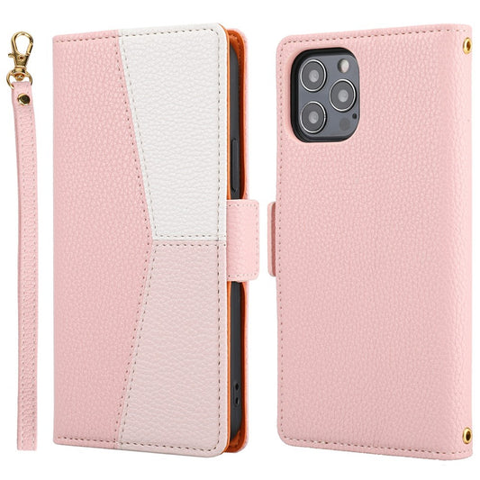 iPhone 12 /12 Pro Wallet Hülle – Litchi-Textur