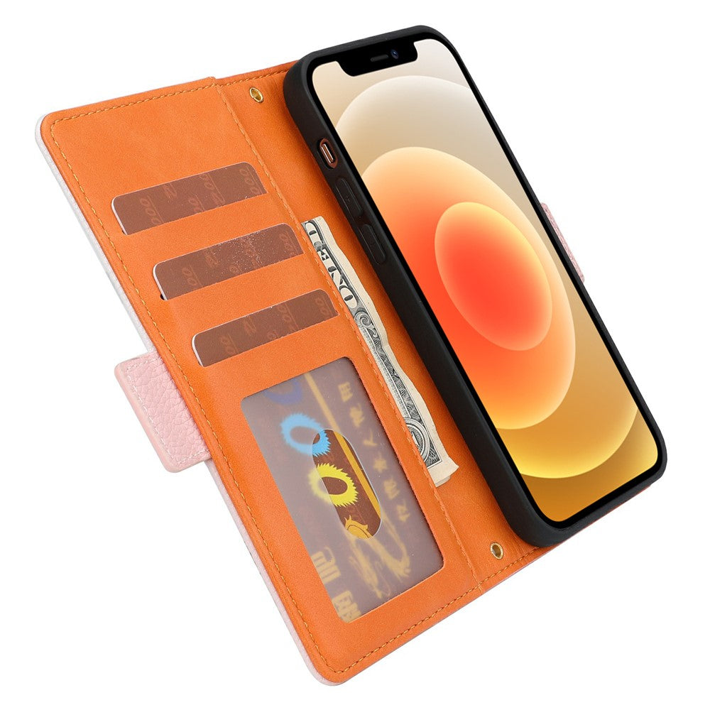 iPhone 13 Pro Wallet Hülle – Litchi-Textur