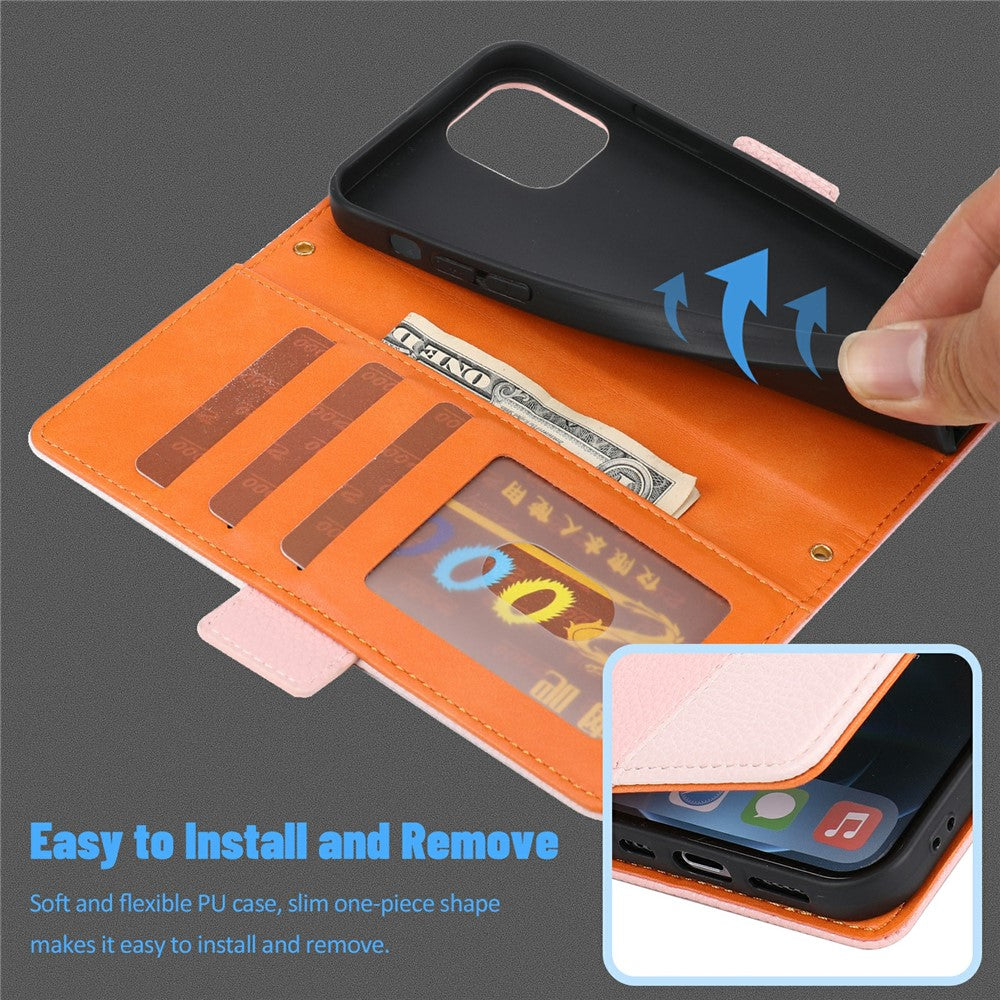 iPhone 13 Pro Wallet Hülle – Litchi-Textur