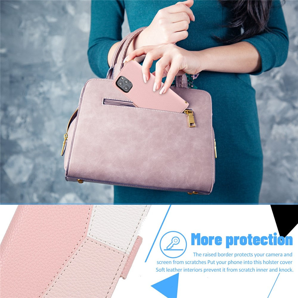 iPhone 13 Pro Wallet Hülle – Litchi-Textur