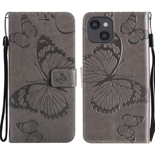 iPhone 13 Wallet-Hülle – Schmetterling Aufgedruckt & Mit Ständer und Riemen
