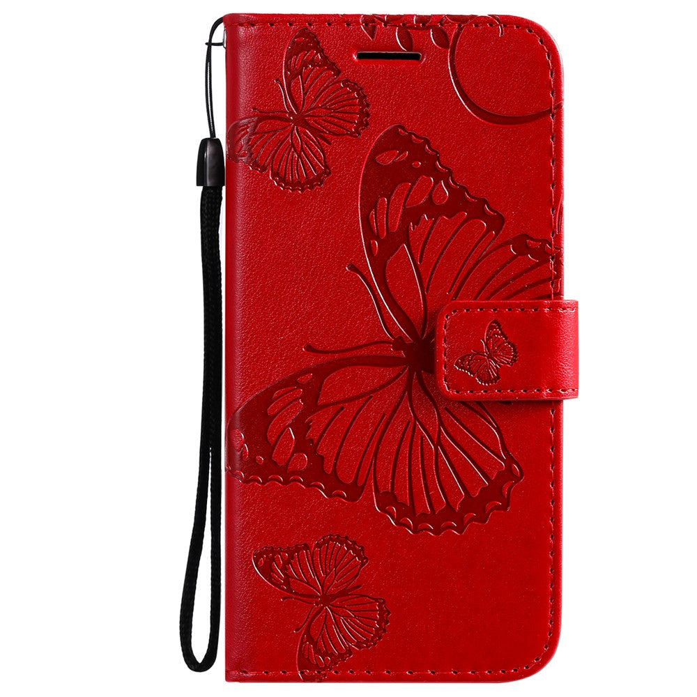 iPhone 13 mini Wallet-Hülle – Schmetterling Aufgedruckt & Mit Ständer und Riemen