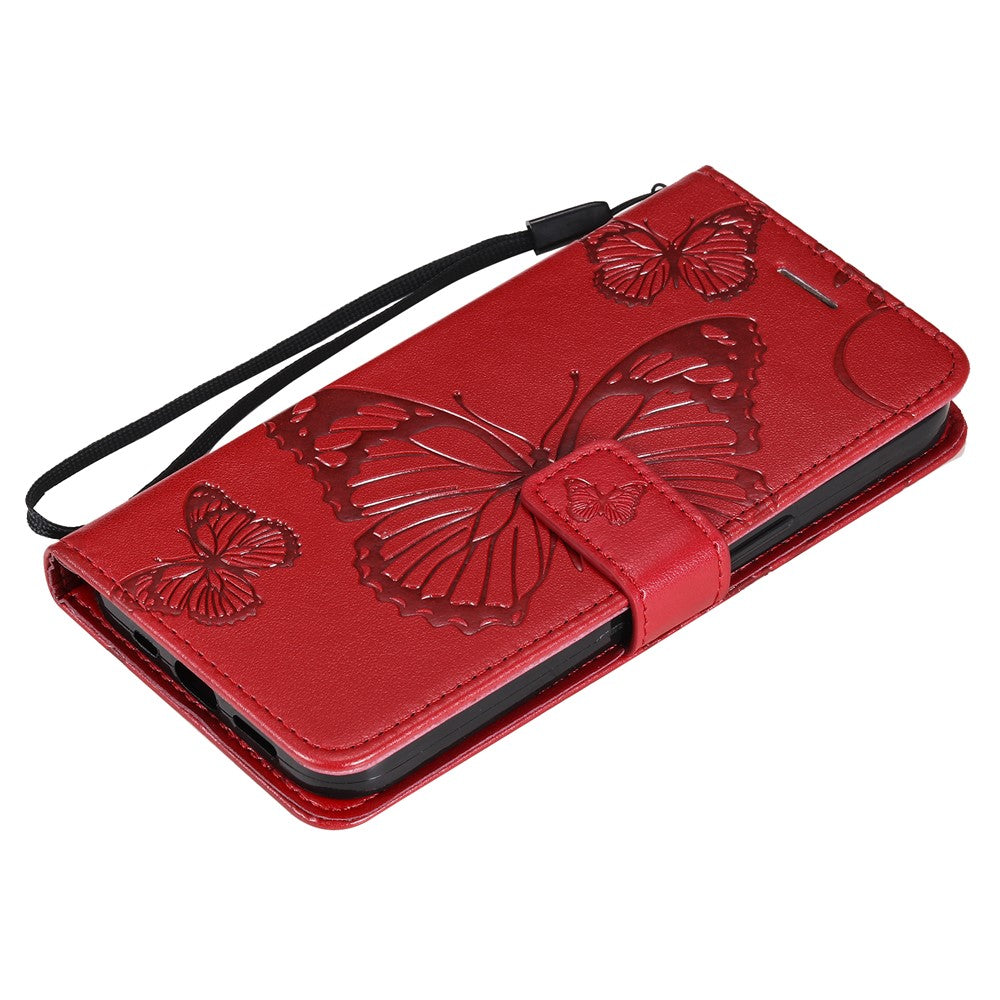 iPhone 13 mini Wallet-Hülle – Schmetterling Aufgedruckt & Mit Ständer und Riemen