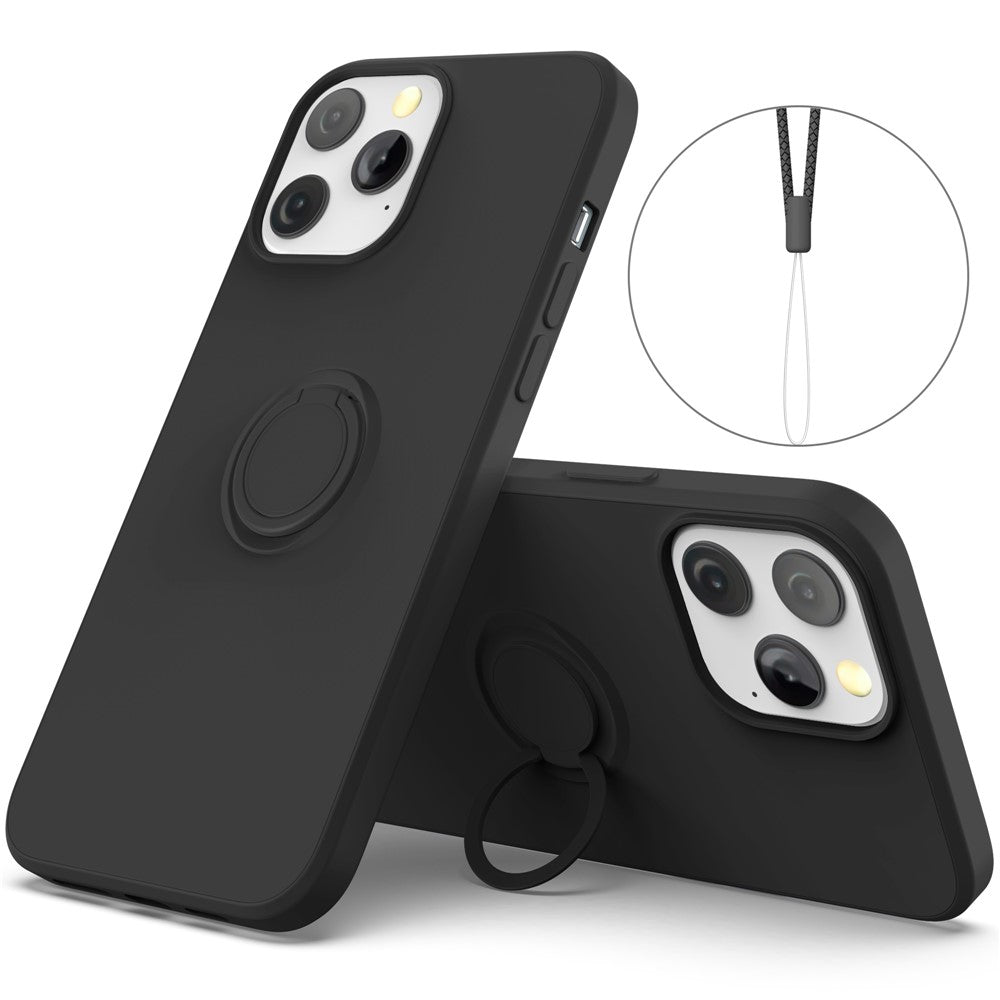 iPhone 13 Pro Silikonhülle – Leicht & Mit Schwenkring-Ständer