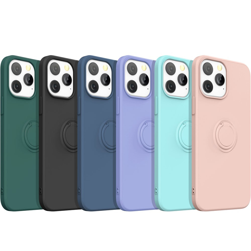 iPhone 13 Pro Max Silikonhülle – Leicht & Mit Schwenkring-Ständer