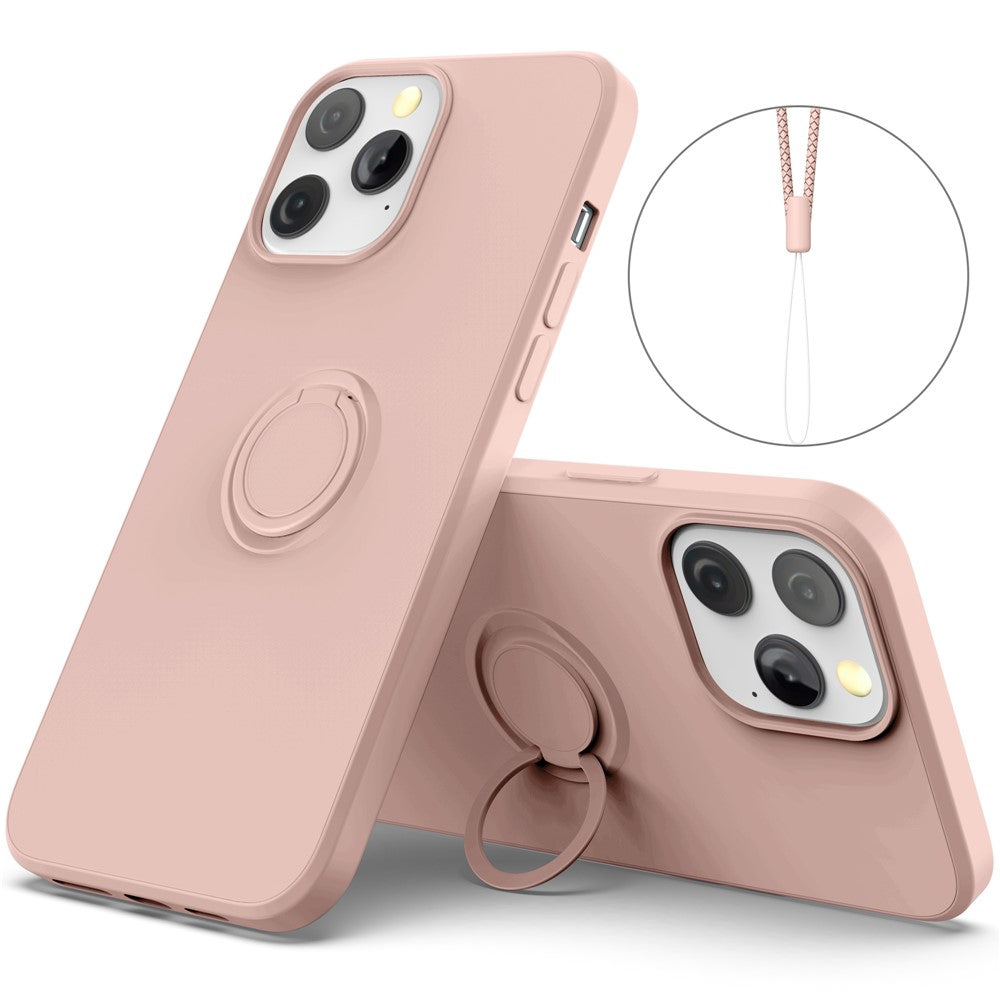 iPhone 13 Pro Max Silikonhülle – Leicht & Mit Schwenkring-Ständer
