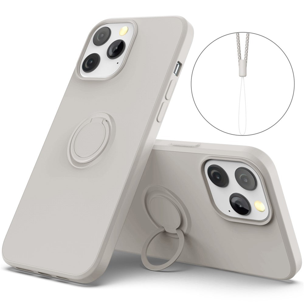 iPhone 13 Pro Max Silikonhülle – Leicht & Mit Schwenkring-Ständer