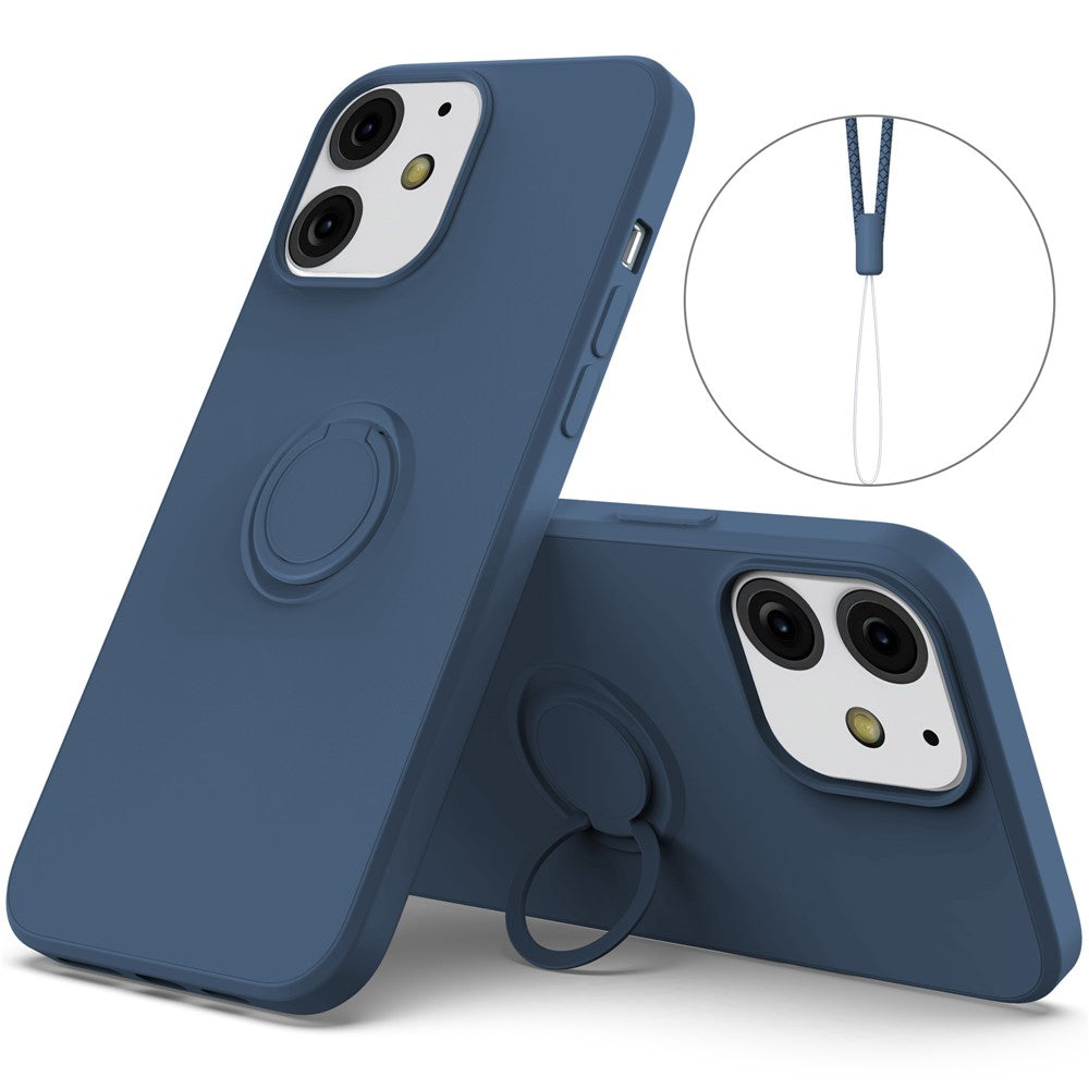 iPhone 13 Silikonhülle – Leicht & Mit Schwenkring-Ständer