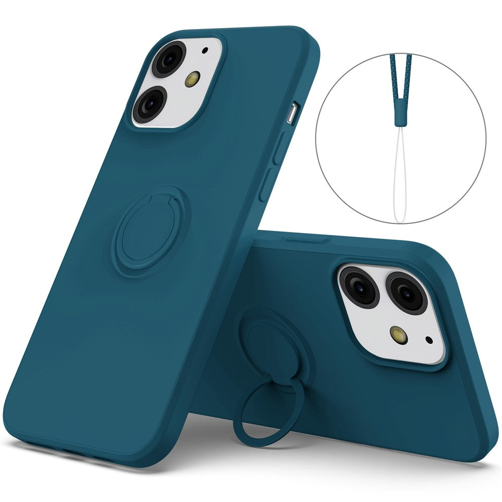 iPhone 13 Silikonhülle – Leicht & Mit Schwenkring-Ständer