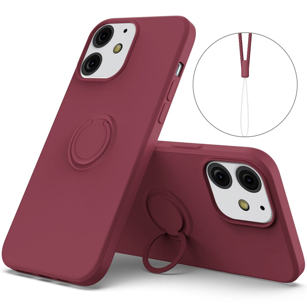 iPhone 13 Silikonhülle – Leicht & Mit Schwenkring-Ständer