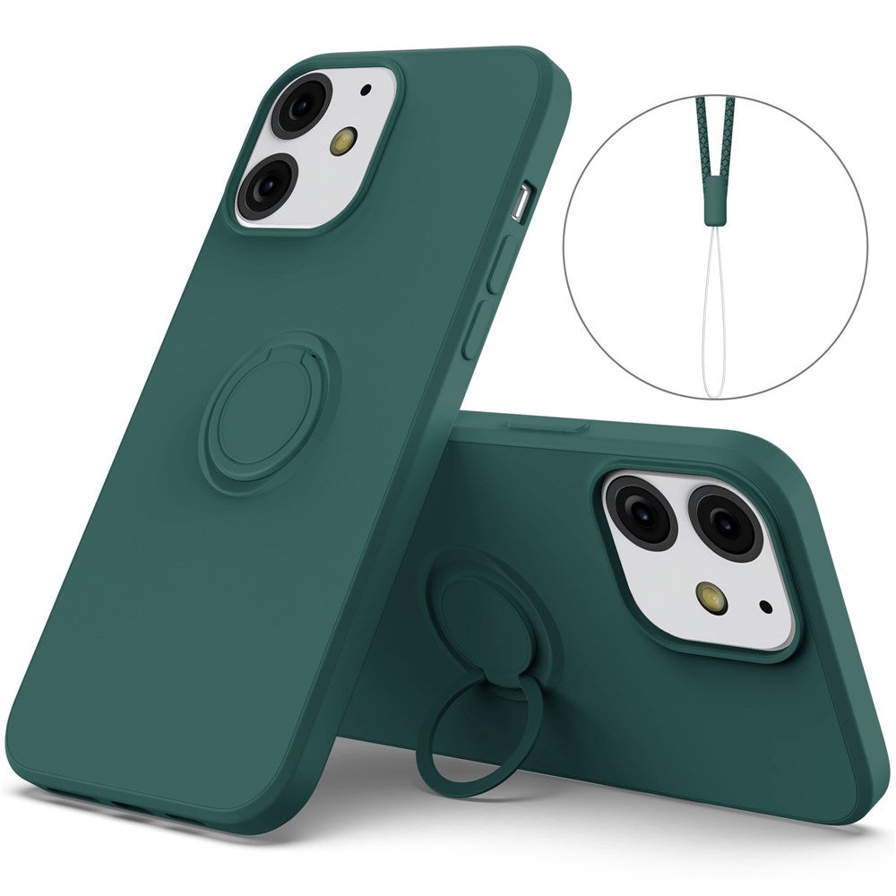 iPhone 13 Silikonhülle – Leicht & Mit Schwenkring-Ständer