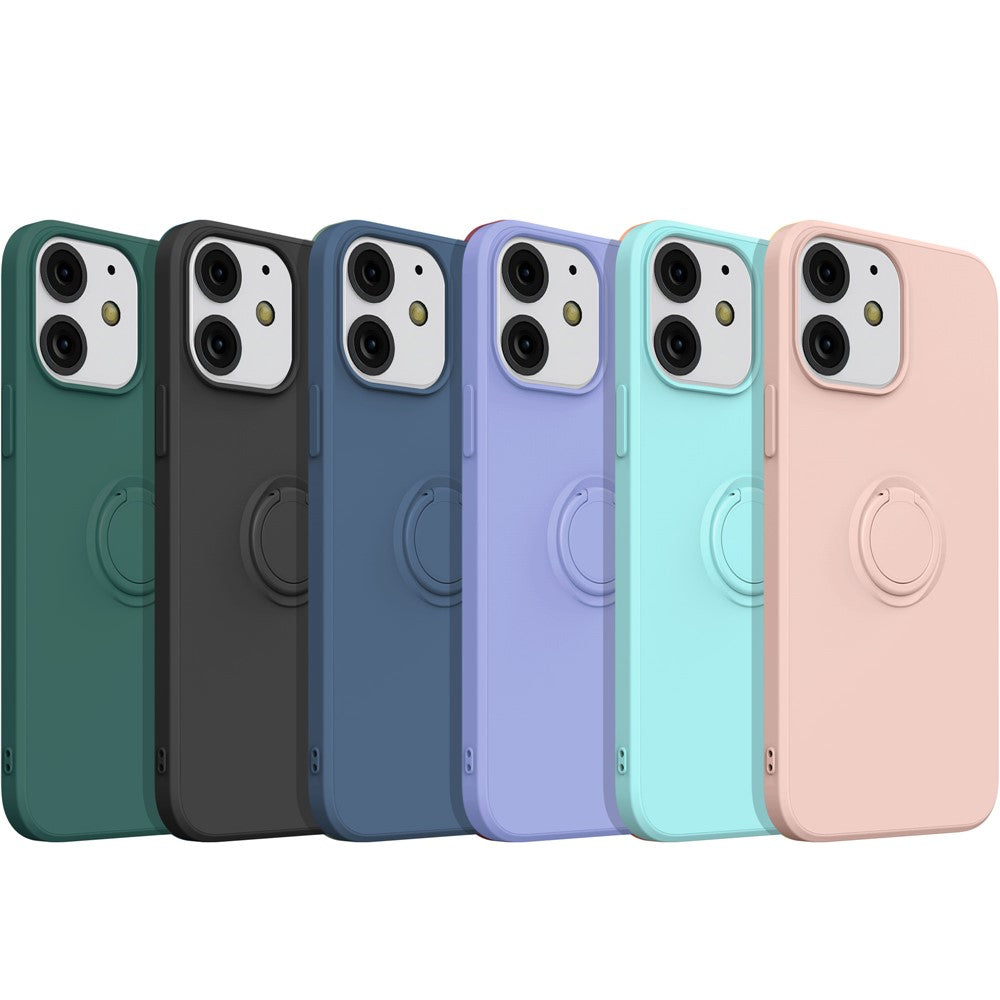 iPhone 13 mini Silikonhülle – Leicht & Mit Schwenkring-Ständer