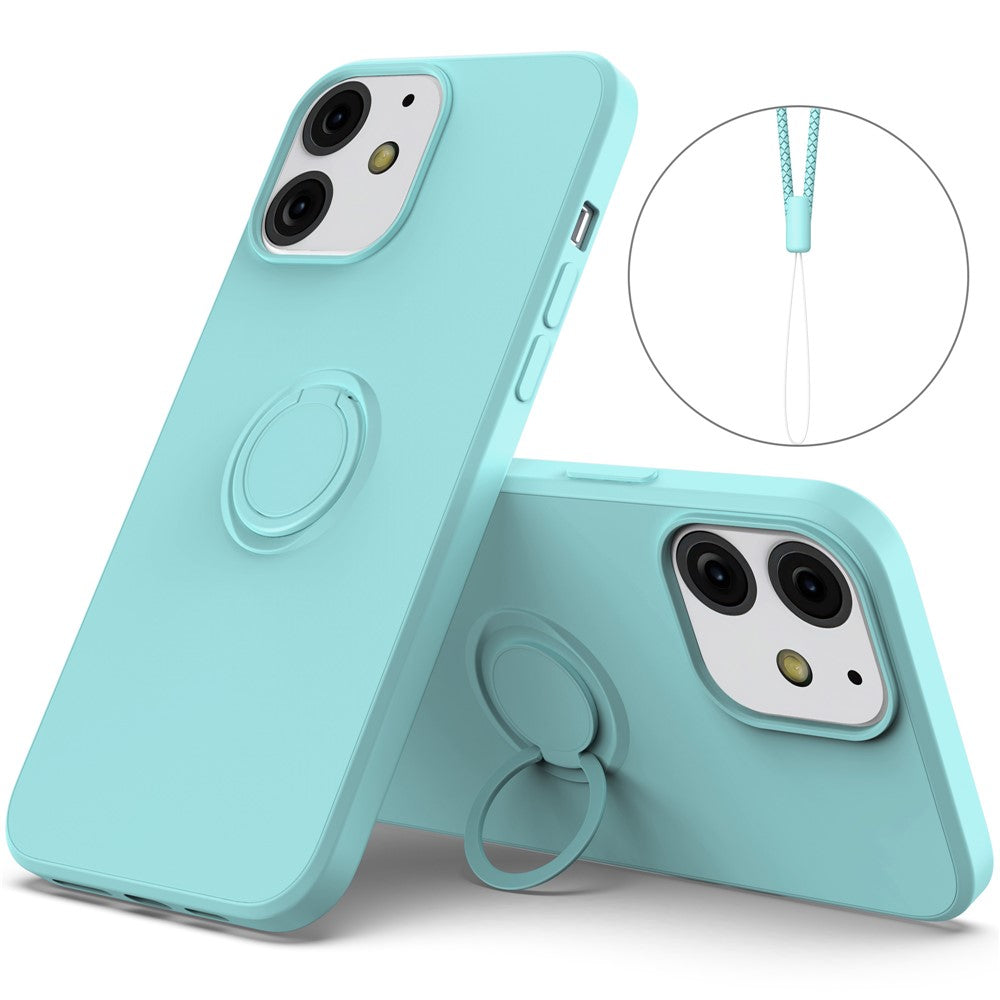 iPhone 13 mini Silikonhülle – Leicht & Mit Schwenkring-Ständer