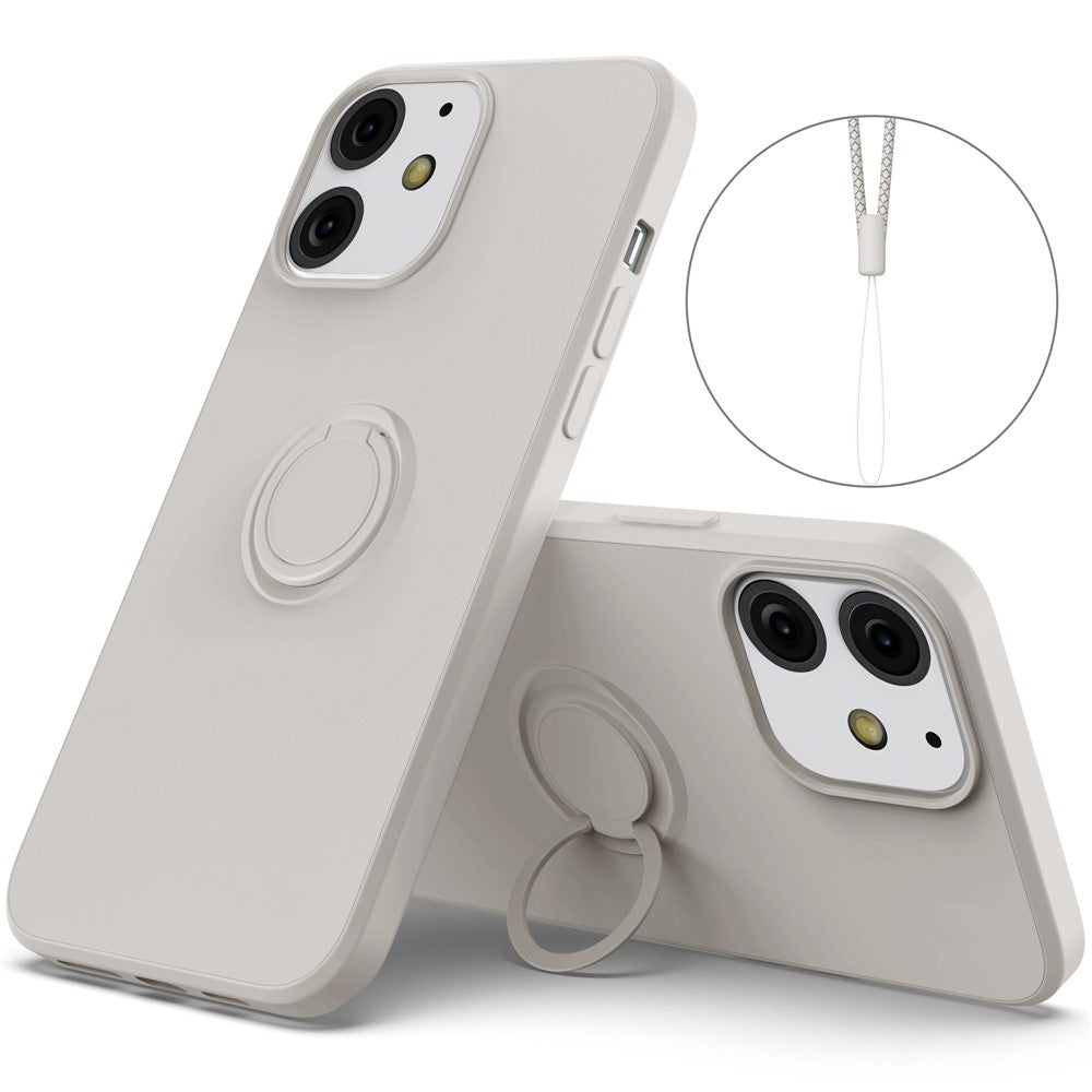 iPhone 13 mini Silikonhülle – Leicht & Mit Schwenkring-Ständer