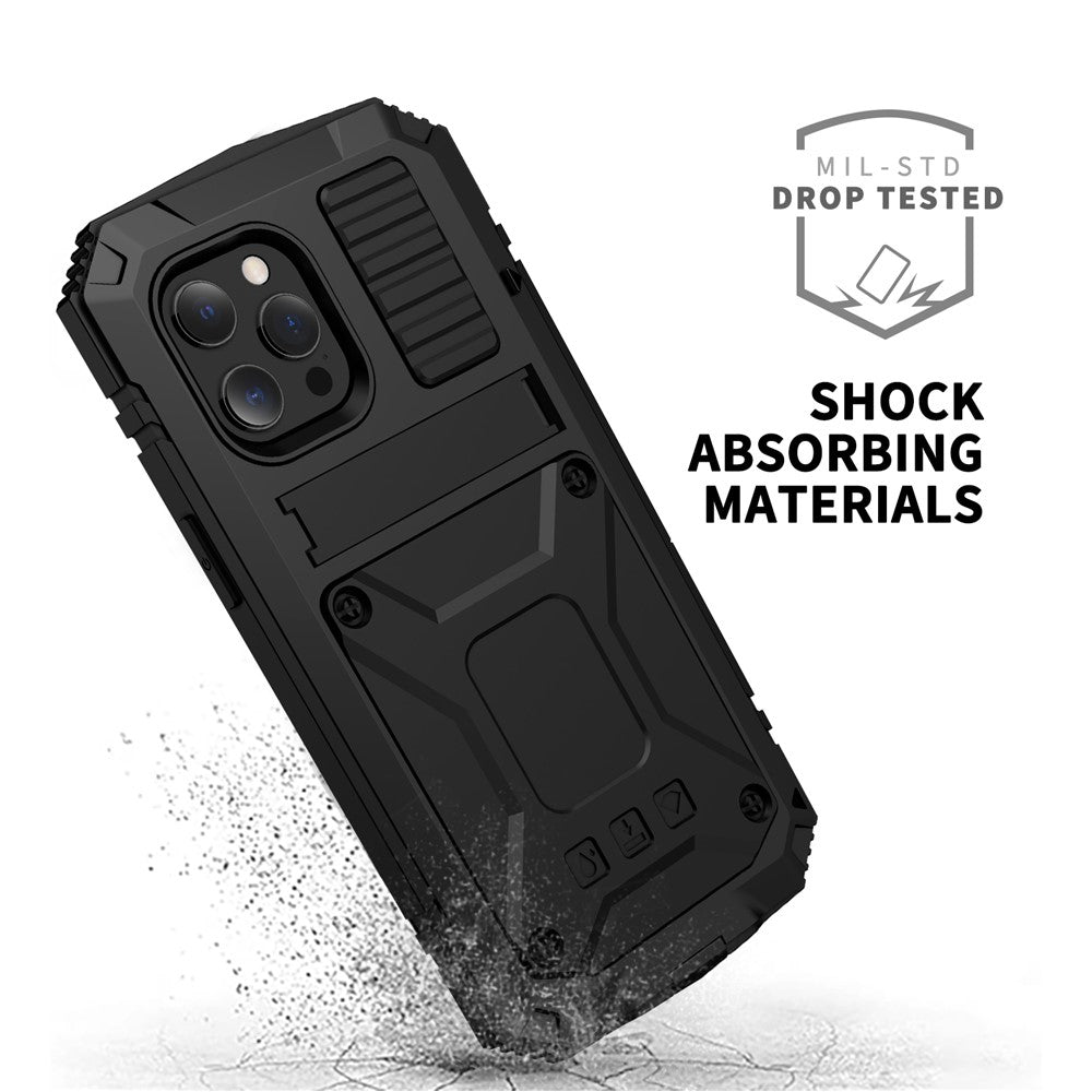 iPhone 13 Schutzhülle – Stoßfest, staubdicht, mit gehärtetem Glas & Ständer
