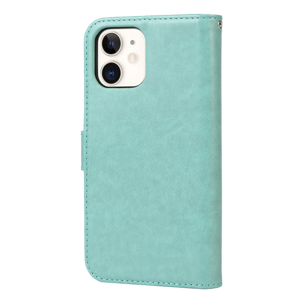 iPhone 12 mini Wallet-Hülle – Mit Musterdruck, Kartenfächer & Riemen