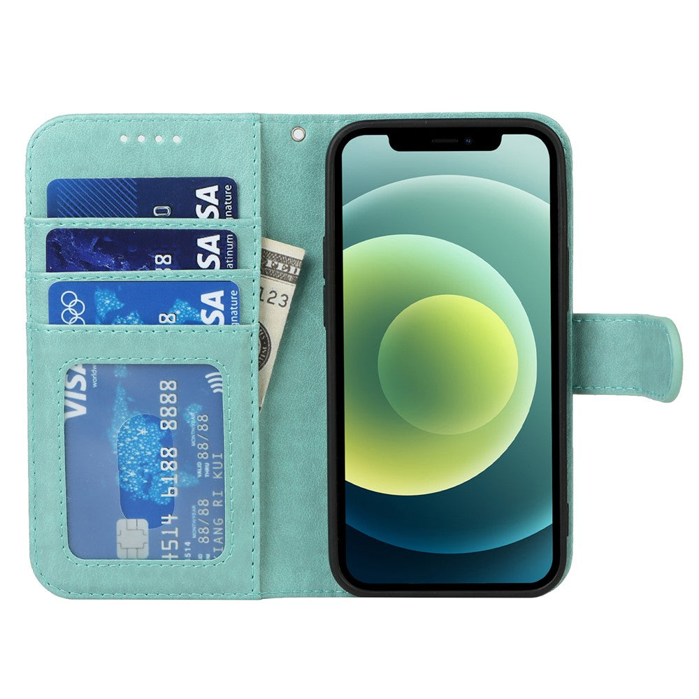 iPhone 12 mini Wallet-Hülle – Mit Musterdruck, Kartenfächer & Riemen