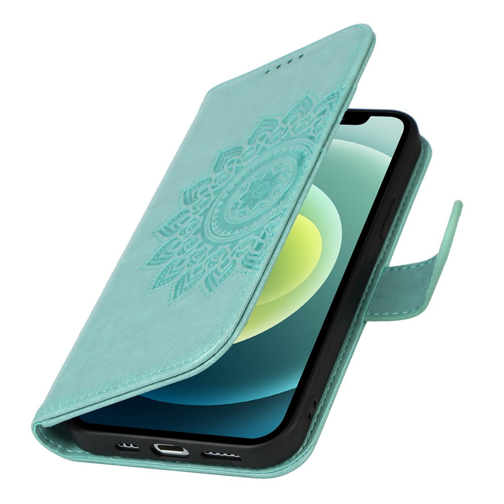iPhone 12 mini Wallet-Hülle – Mit Musterdruck, Kartenfächer & Riemen