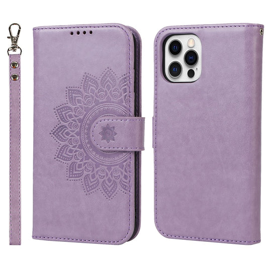iPhone 12 Pro Max Wallet-Hülle – Mit Musterdruck, Kartenfächer & Riemen