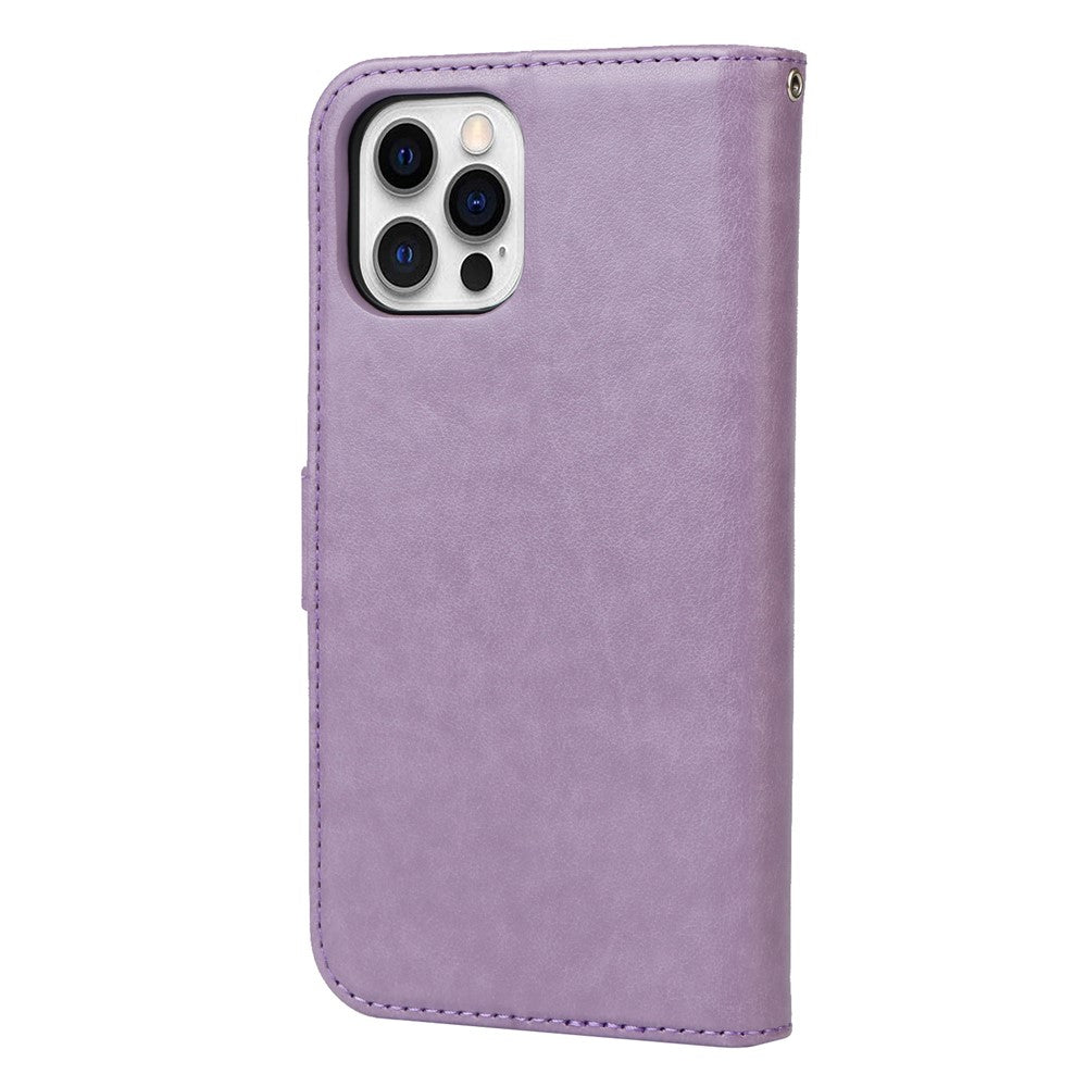 iPhone 12 Pro Max Wallet-Hülle – Mit Musterdruck, Kartenfächer & Riemen