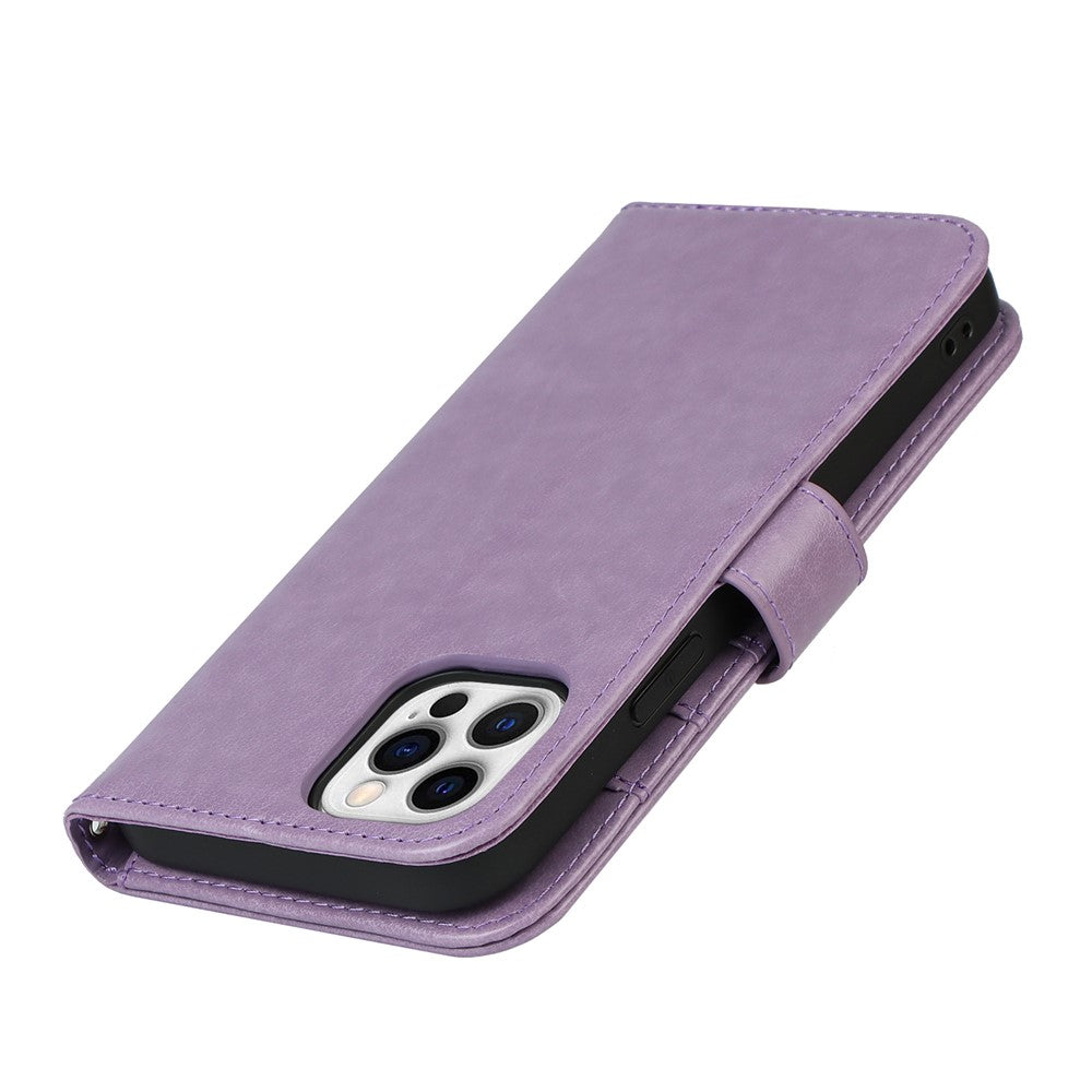 iPhone 12 Pro Max Wallet-Hülle – Mit Musterdruck, Kartenfächer & Riemen