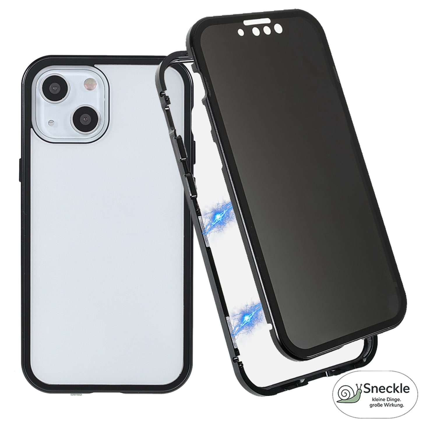 iPhone 13 Anti-Spy-Hülle mit gehärtetem Glas