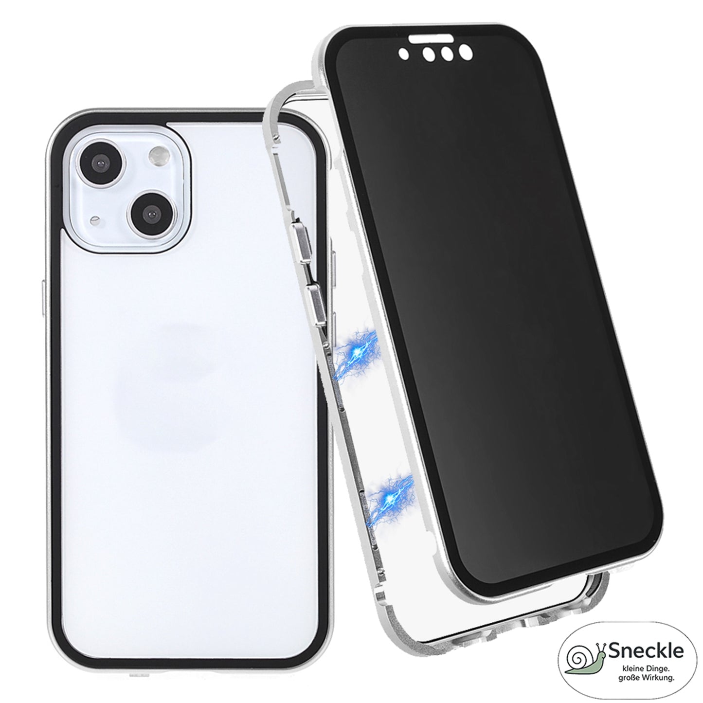 iPhone 13 Anti-Spy-Hülle mit gehärtetem Glas