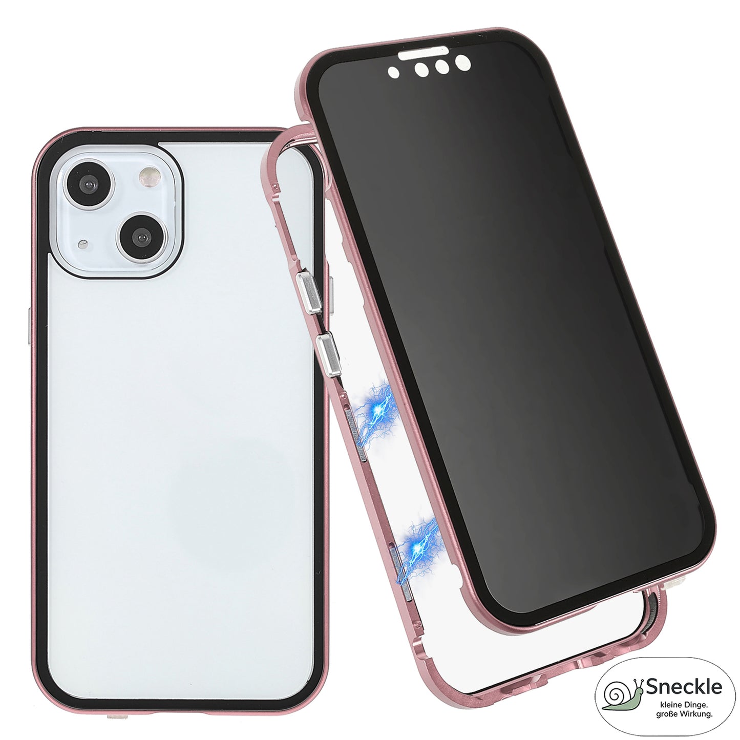 iPhone 13 Anti-Spy-Hülle mit gehärtetem Glas