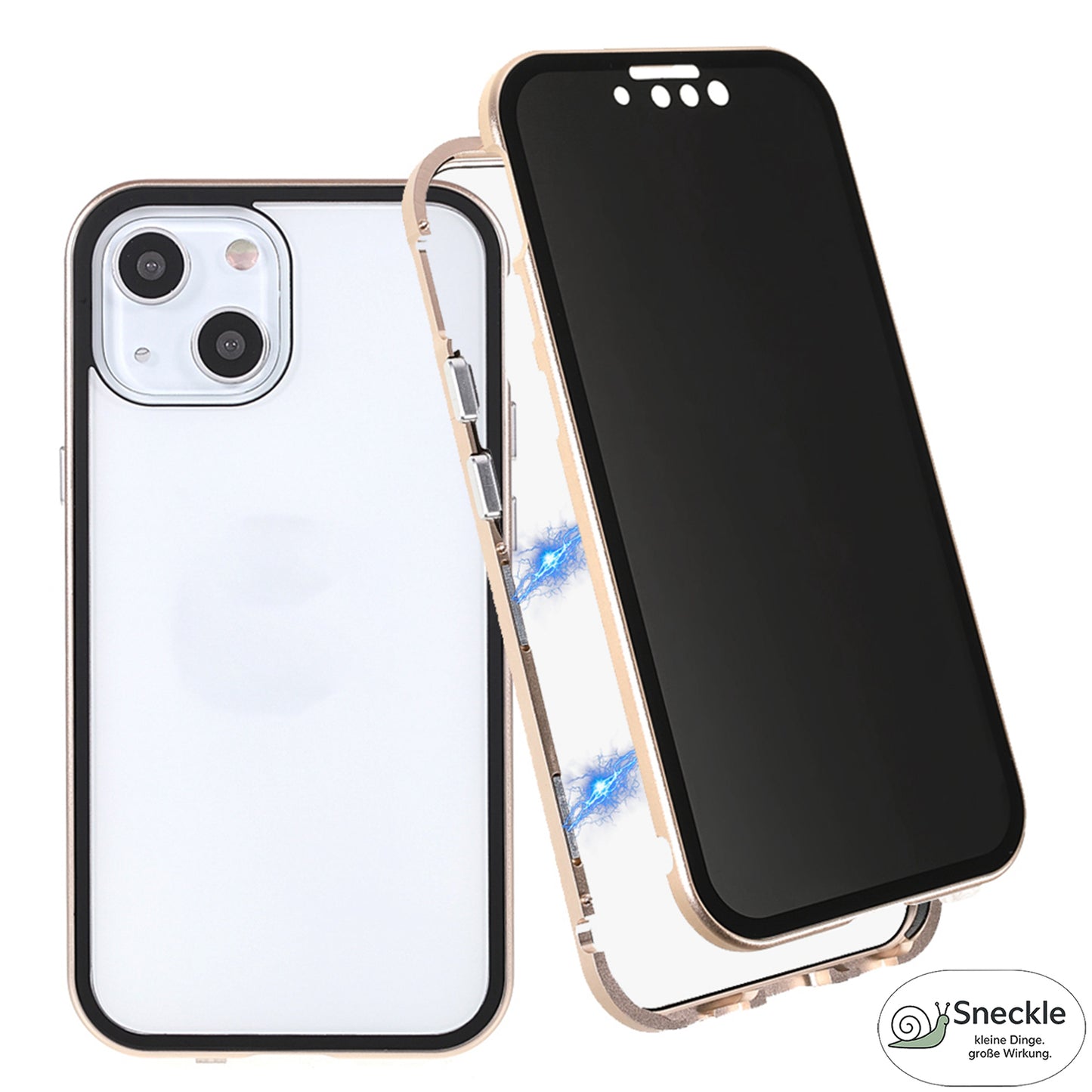 iPhone 13 Anti-Spy-Hülle mit gehärtetem Glas
