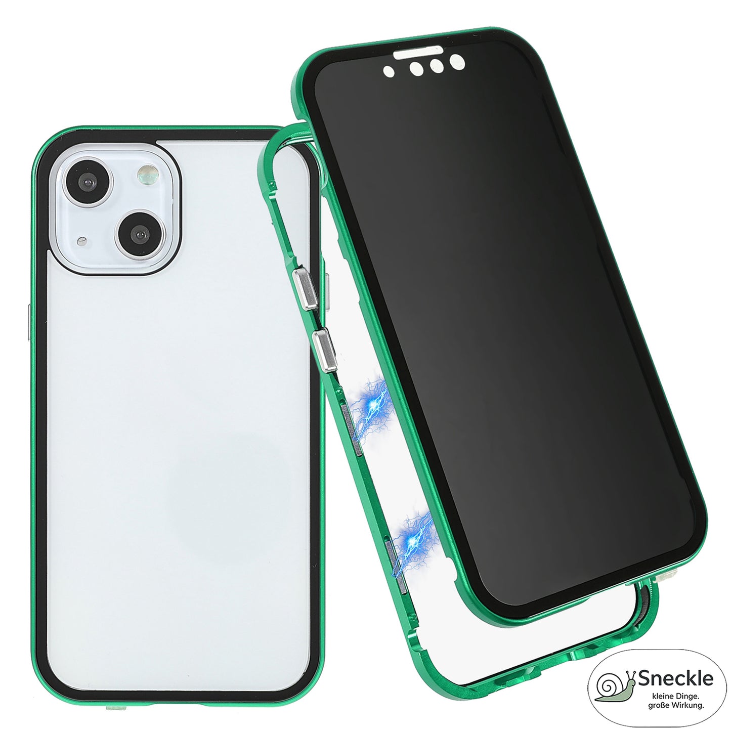 iPhone 13 Anti-Spy-Hülle mit gehärtetem Glas