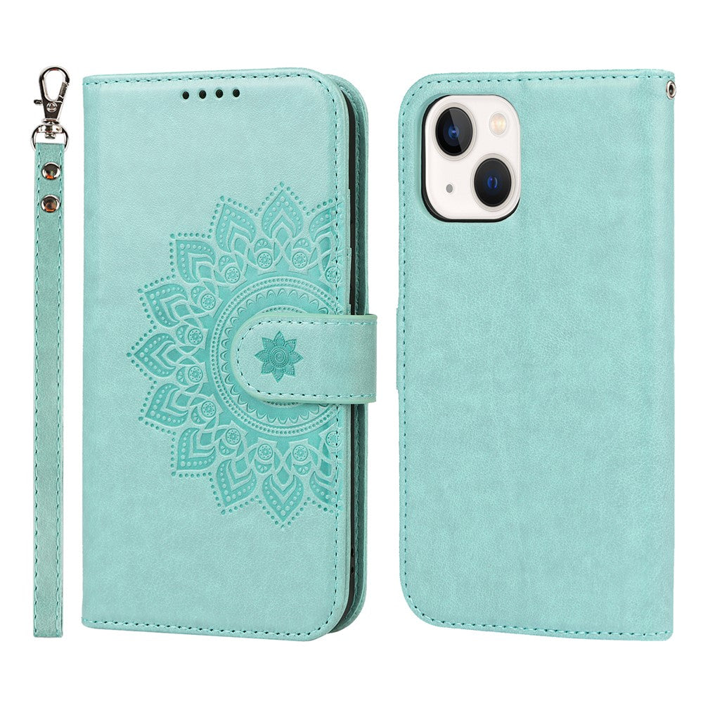 iPhone 13 mini Wallet-Hülle – Mit Musterdruck, Kartenfächer & Riemen