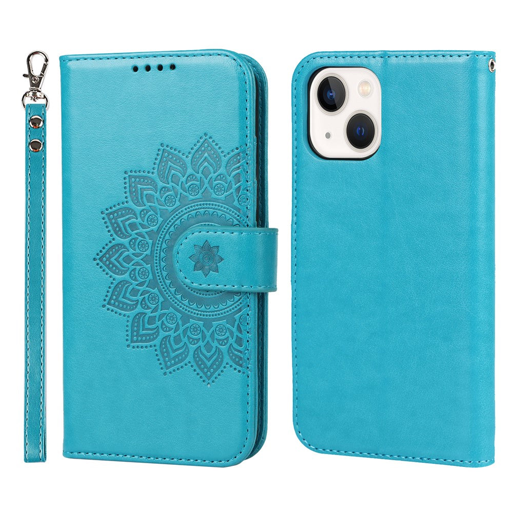 iPhone 13 mini Wallet-Hülle – Mit Musterdruck, Kartenfächer & Riemen