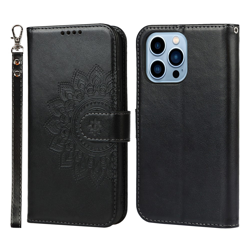 iPhone 13 Pro Wallet-Hülle – Mit Musterdruck, Kartenfächer & Riemen