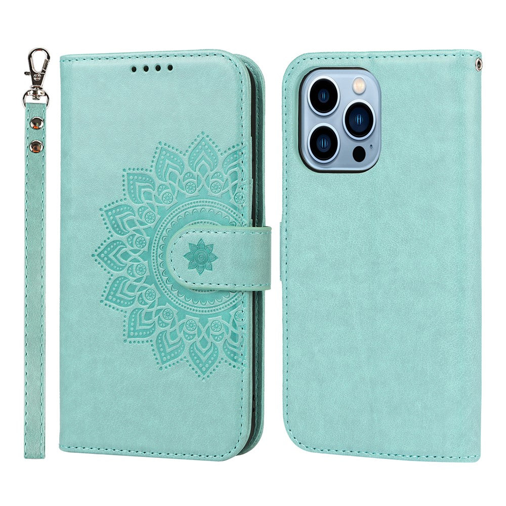 iPhone 13 Pro Wallet-Hülle – Mit Musterdruck, Kartenfächer & Riemen