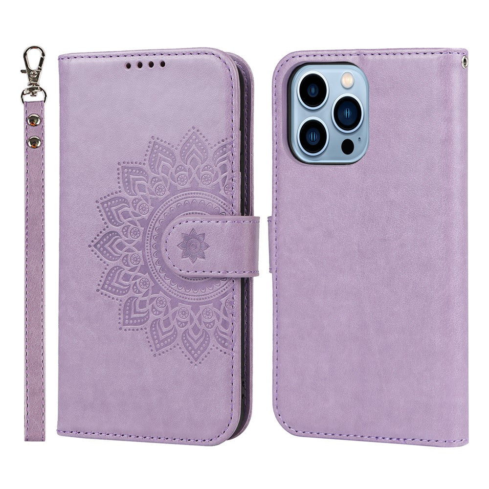 iPhone 13 Pro Wallet-Hülle – Mit Musterdruck, Kartenfächer & Riemen