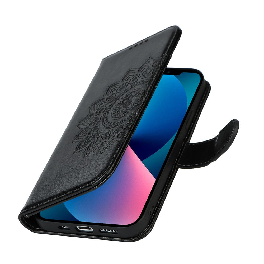iPhone 13 Wallet-Hülle – Mit Musterdruck, Kartenfächer & Riemen