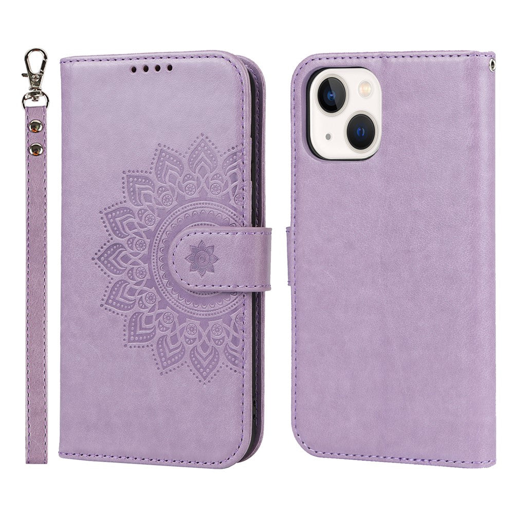 iPhone 13 Wallet-Hülle – Mit Musterdruck, Kartenfächer & Riemen